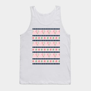 Christmas Candy stripes Tank Top